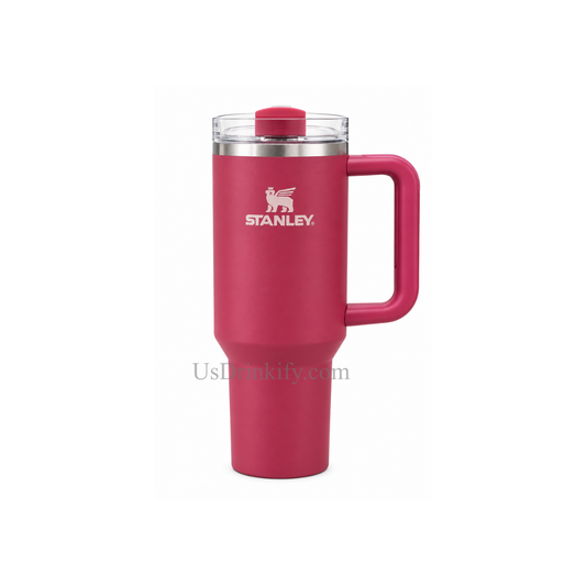 Stanley Quencher H2.0 Rose Pink Insulated Stainless Steel Tumbler with Handle & Lid – Travel Cup