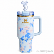 Stanley x LoveShackFancy Floral Quencher Tumbler with Bow Straw Topper – Blue